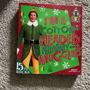 Elf 25 Days Of Christmas Mens Sock Box (15 pair)